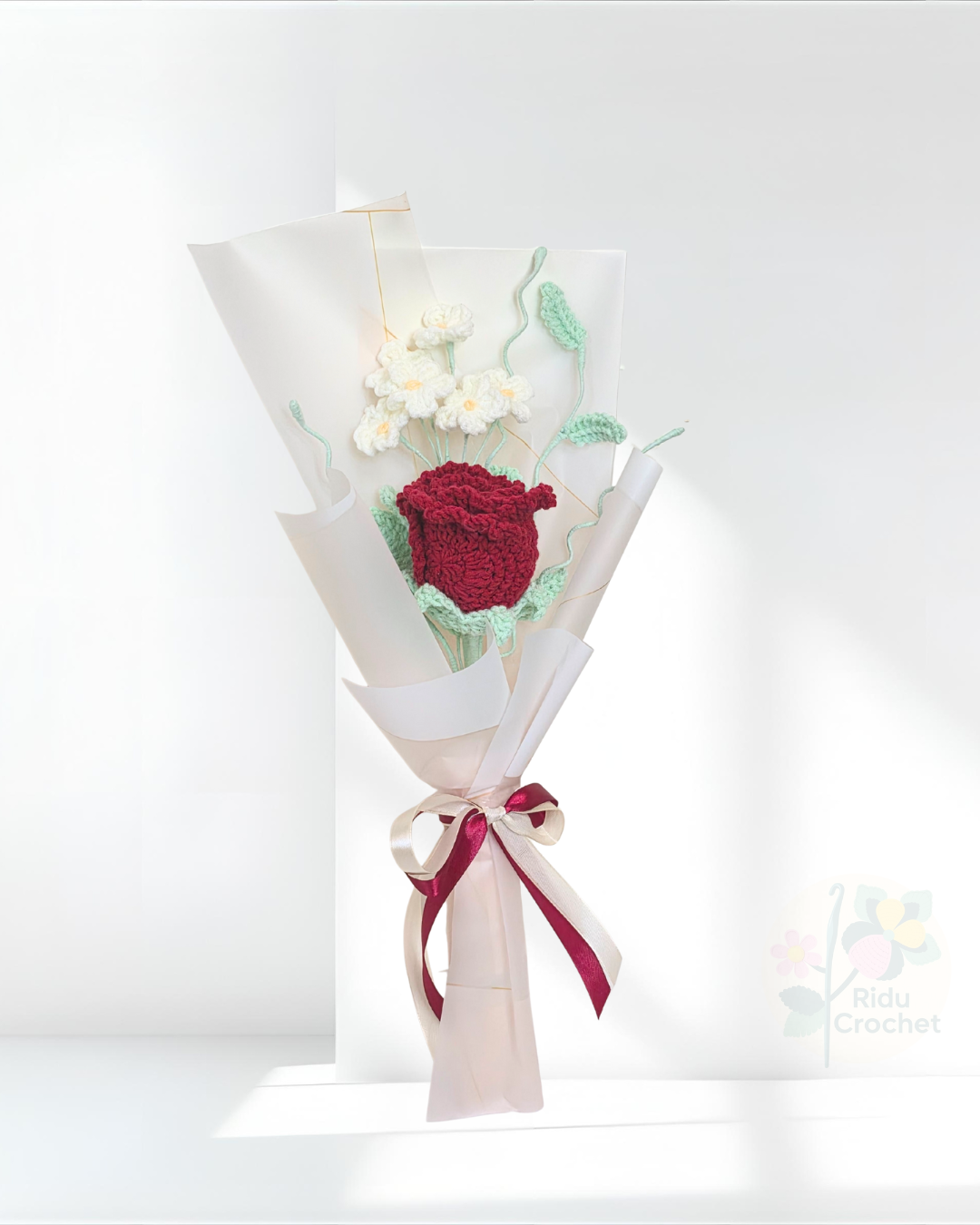 Premium Red Rose With Blossoms