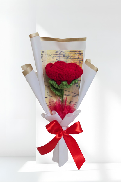 Crochet Red Rose
