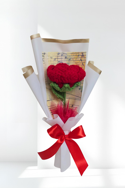 Crochet Red Rose