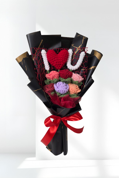 I Love You with mini roses