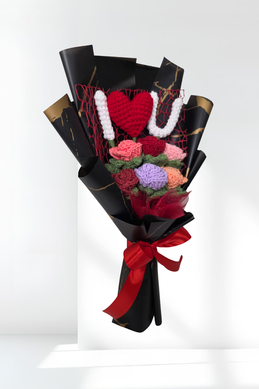 I Love You with mini roses