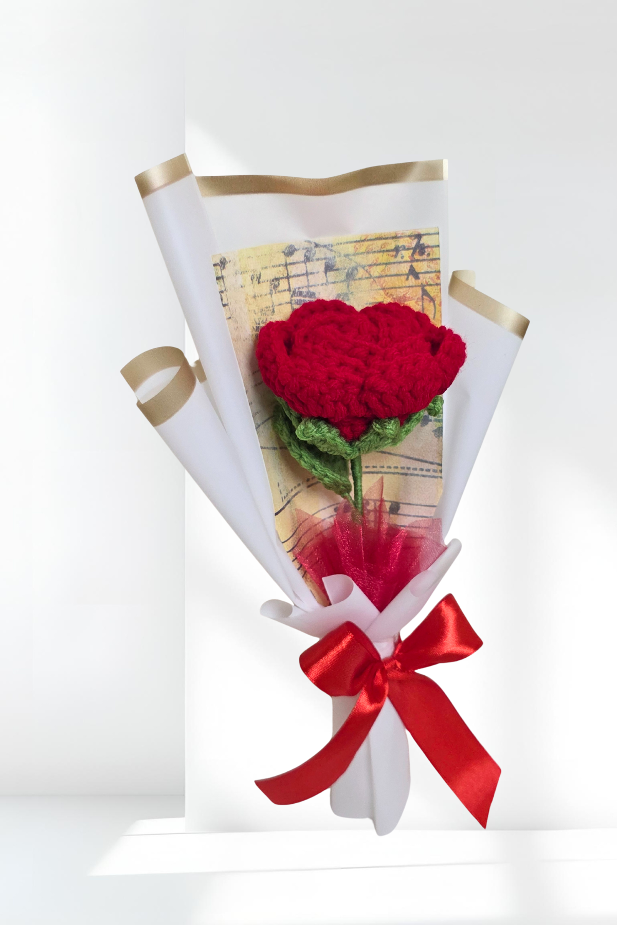 Crochet Red Rose