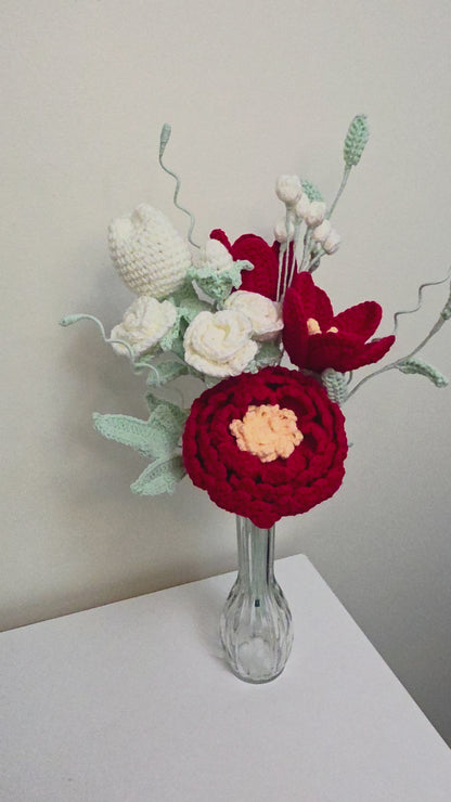 Christmas Bouquet with a red peony