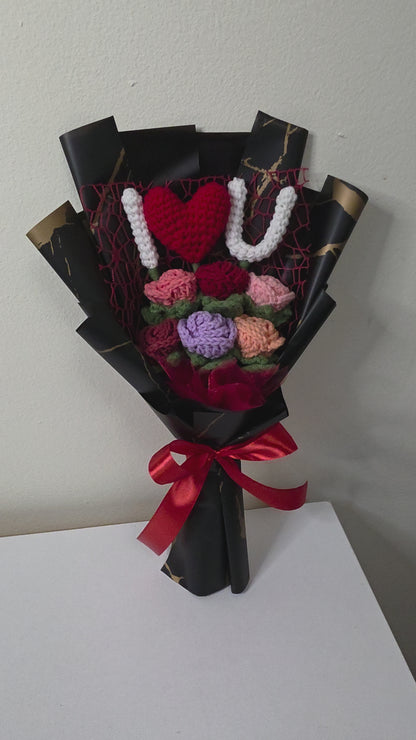 I Love You with mini roses