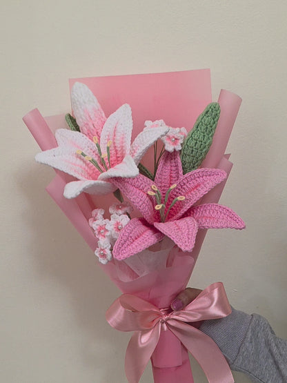 crochet lily bouquet
