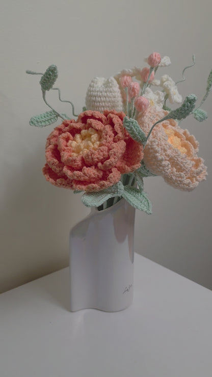 Home Decor - Peony and Tulip Bouquet